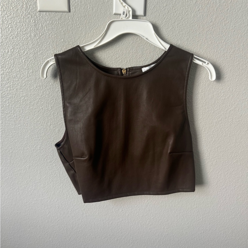 Brown Sleeveless Women's Top